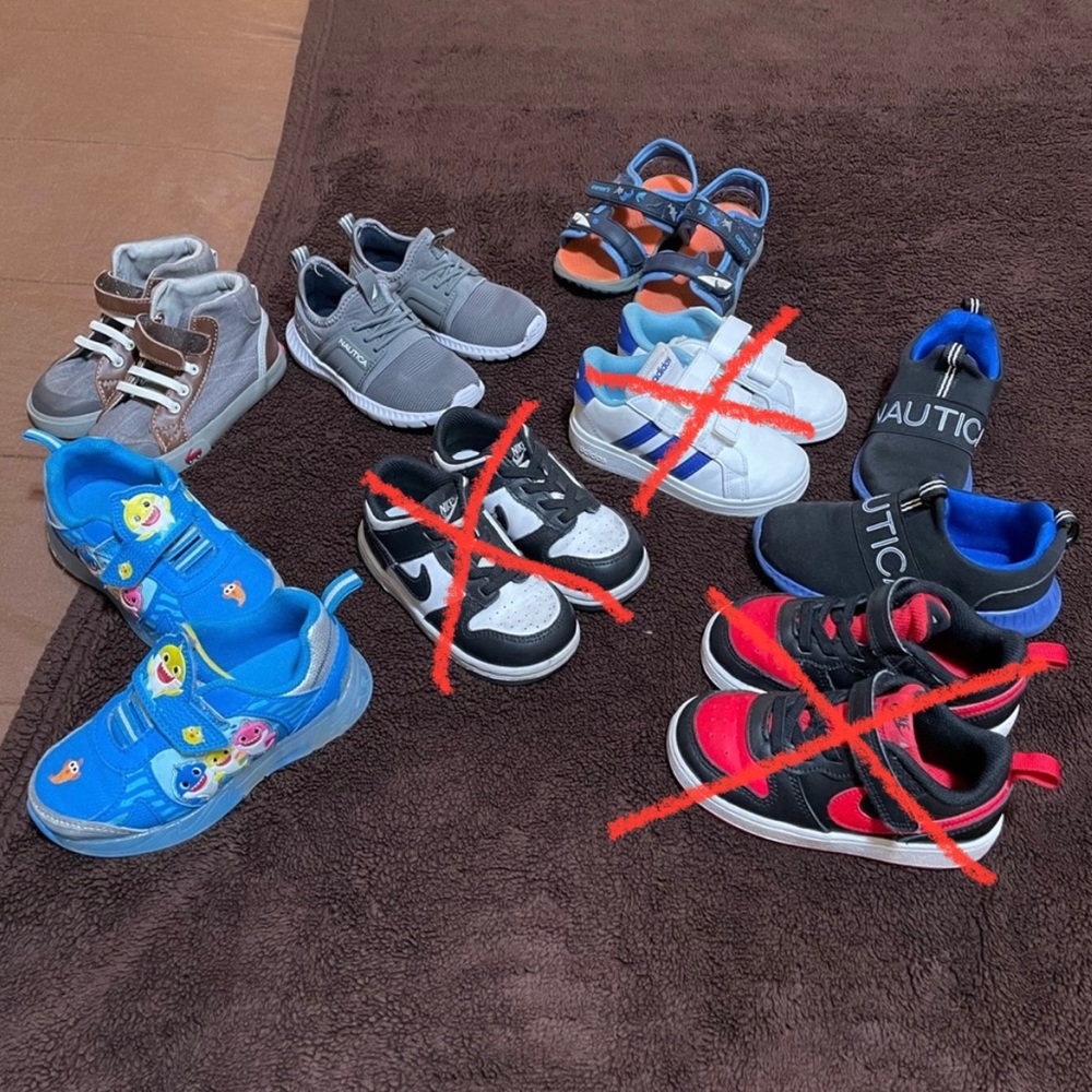 5 Pairs of Shoes (Toddler’s Size:8)